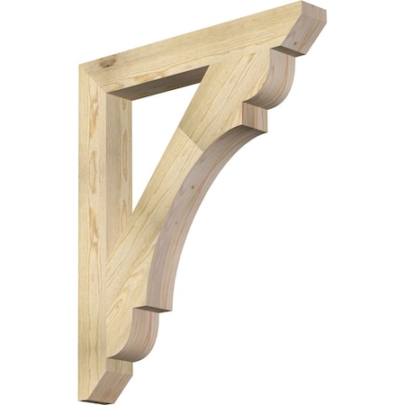 Ekena Millwork Olympic Slat Rough Sawn Bracket, Douglas Fir, 4"W x 30"D x 36"H BKT04X30X36OLY06RDF